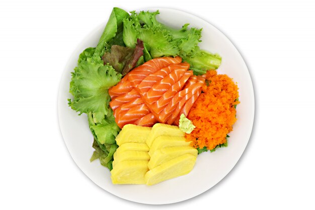 Sushi Nabor Syroj Losos Sashimi Yajco Tobiko Yajco Krevetki Premium Foto