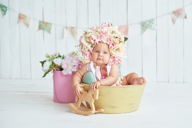 baby hats with flowers