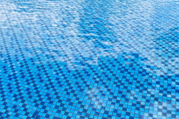 Free Photo | Swimming pool with tiles in blue tones