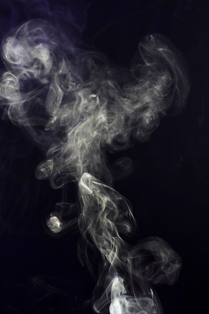 Free Photo | Swirling of white smoke on black background