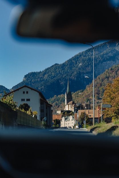 Premium Photo Switzerland Mountain Village On The Background Of Alpine Mountains