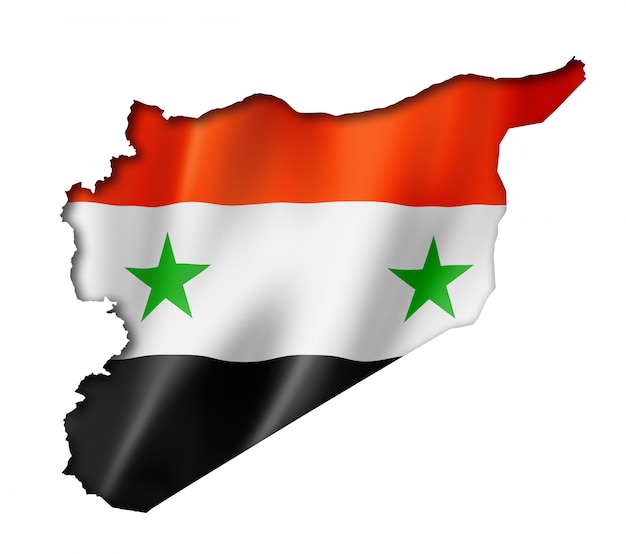 Premium Photo Syrian Flag Map