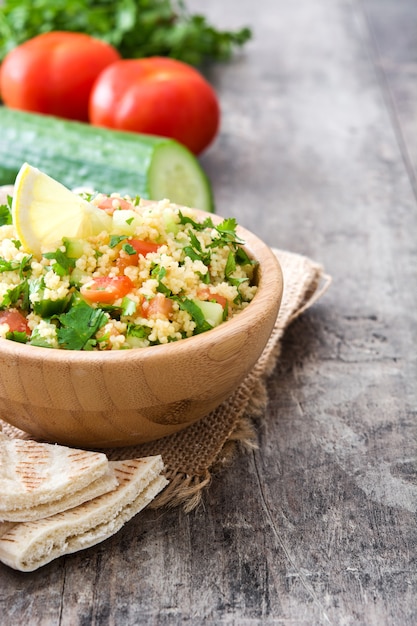 Premium Photo | Tabbouleh salad with couscous