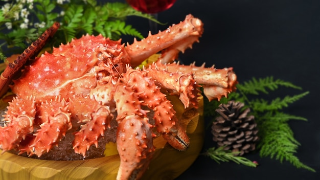 Premium Photo | Taraba crab or red king crab japanese food, selective ...