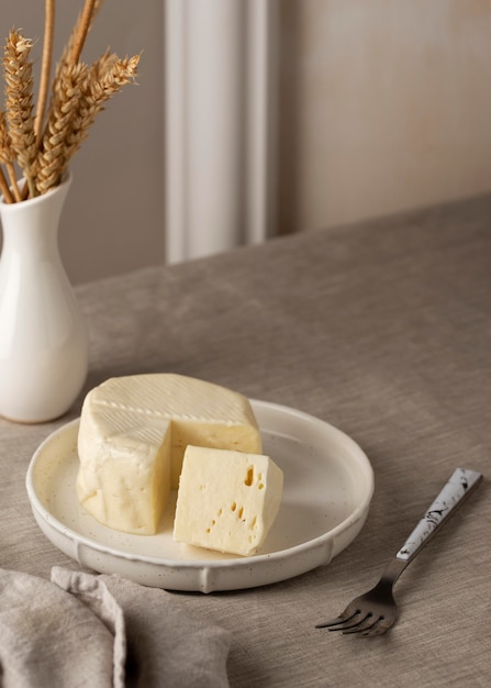 Free Photo | Tasty paneer cheese composition