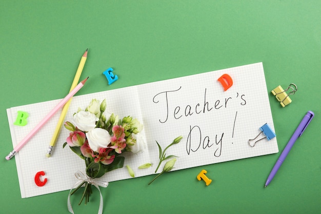 Premium Photo | Teachers day background closeup happy teachers day