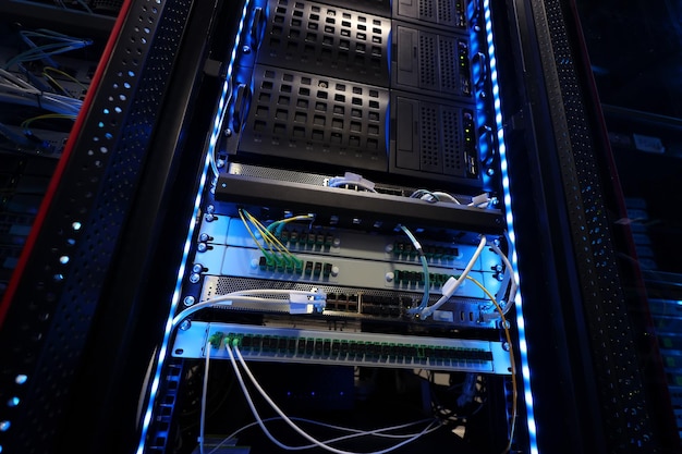Technologies and communications - server room Premium Photo