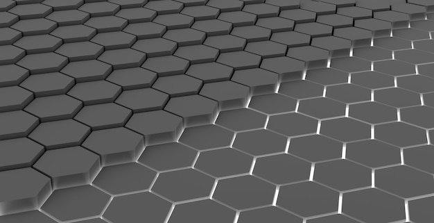 Premium Photo | Technology grey hexagon abstract geometric background
