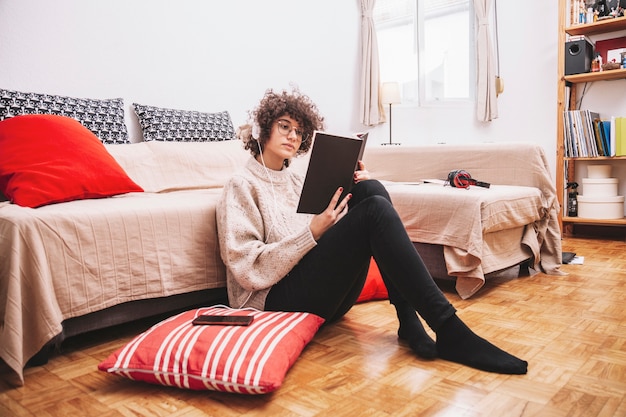 reading on the floor