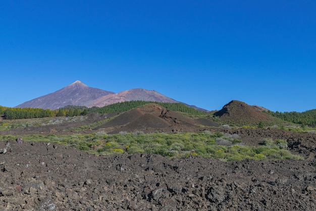 Premium Photo | Teide and montaña blanca volcanoes, tenerife, canary ...