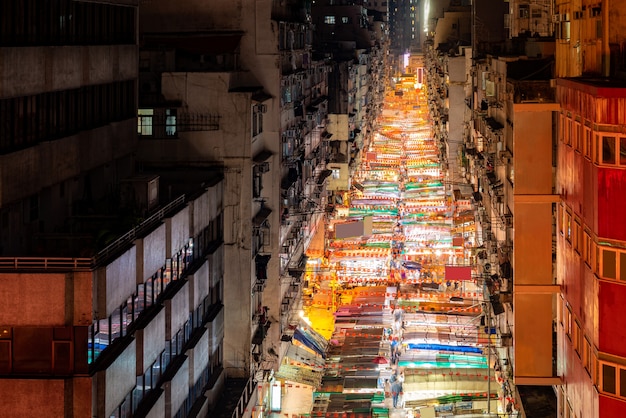 Premium Photo | Temple street night market hong kong