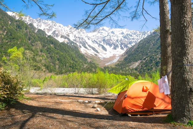 mountain alps tent