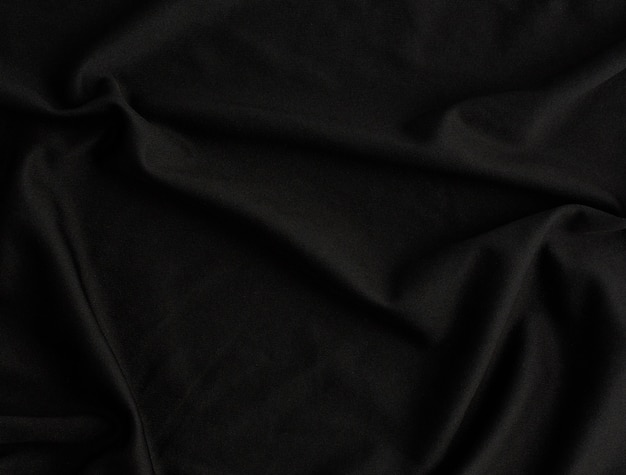 Premium Photo Texture Of Black Cotton Fabric With Waves