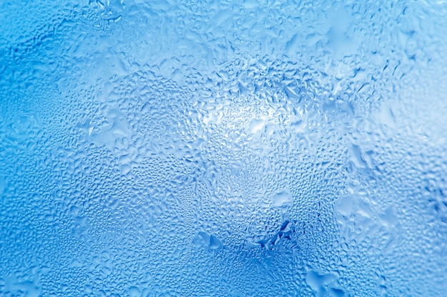 冷たい水のテクスチャは 涼しい氷のガラス プレミアム写真