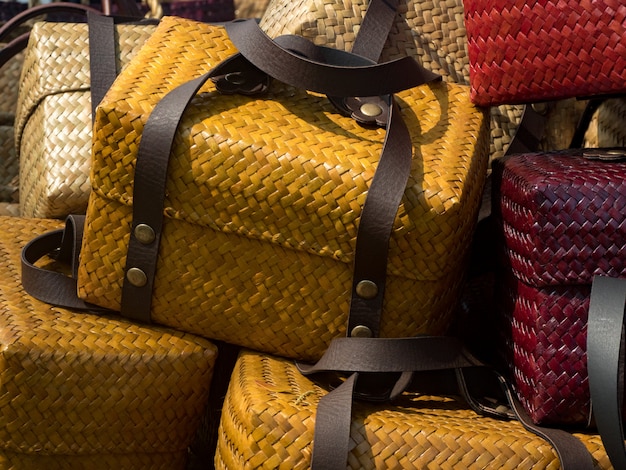 thai rattan bag