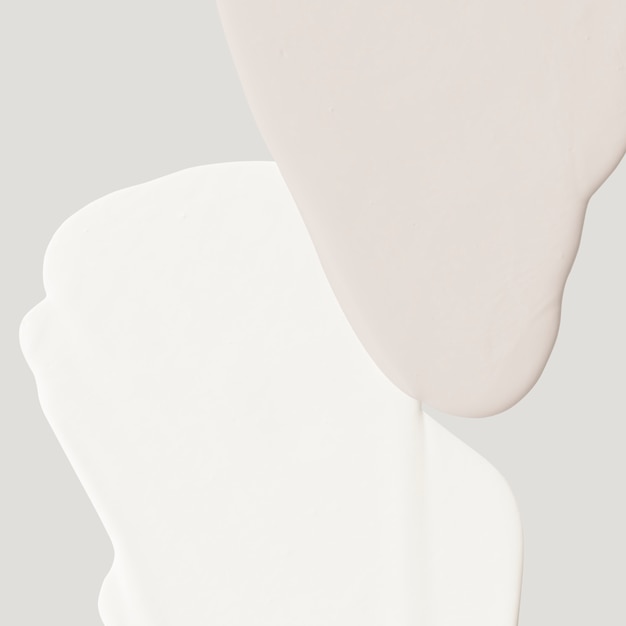 濃い白とベージュのアクリル絵の具液 無料の写真