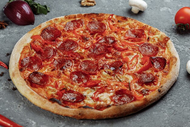 Premium Photo Thinly Sliced Pepperoni Is A Popular Pizza Topping In American Style Pizzerias