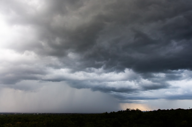 Premium Photo | Thunder storm sky rain clouds