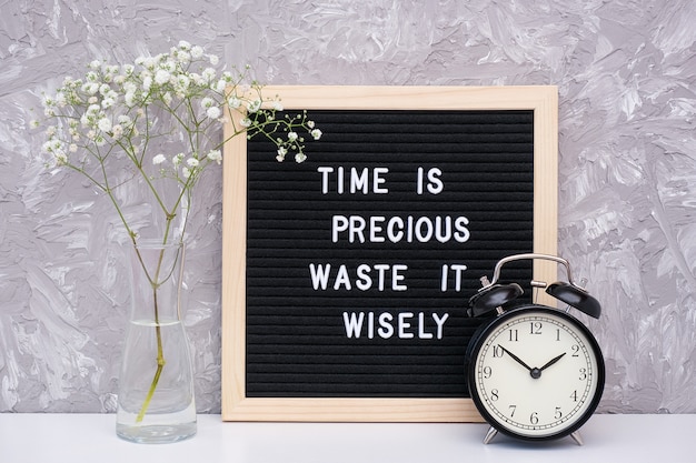 Time Is Precious Waste It Wisely Meaning In English