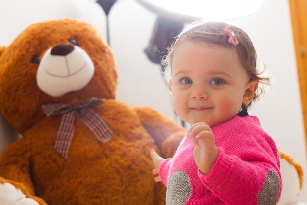 big teddy bear for baby girl