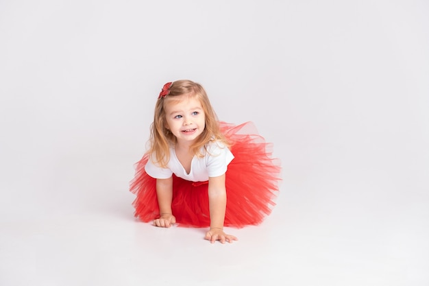 red skirt toddler girl