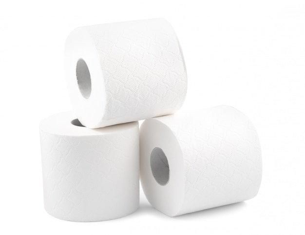 Premium Photo | Toilet paper on the white surface