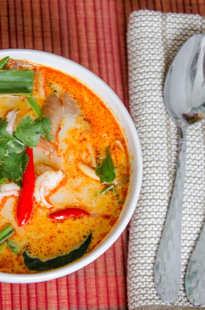 Premium Photo | Tom yam kung or tom yum, tom yam is a spicy clear soup ...