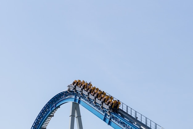 Premium Photo | On the top roller coaster