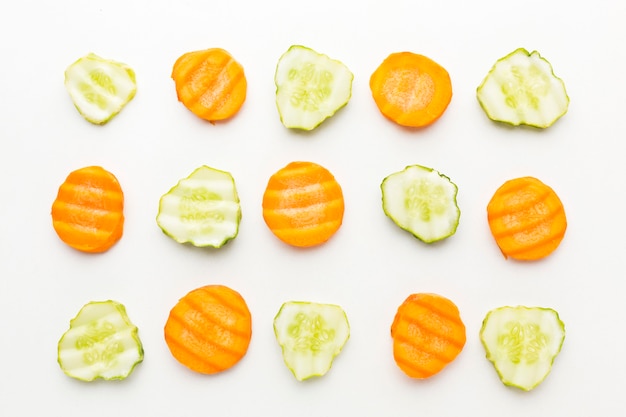 Free Photo | Top view arrangement of vegetables