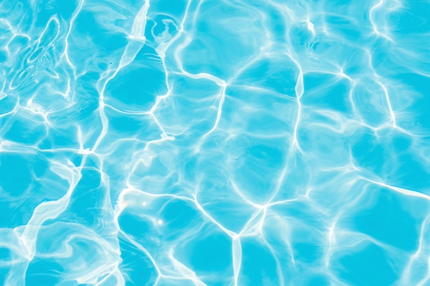 Premium Photo | Top view blue water surface in swimming pool