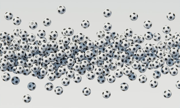 Top View Of Composition With Soccer Balls