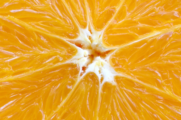 Premium Photo | Top view of a fragment of the orange fruit slice close ...