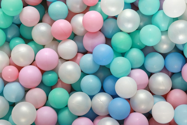 Premium Photo | Top view of many pastel colourful gum balls in ball ...