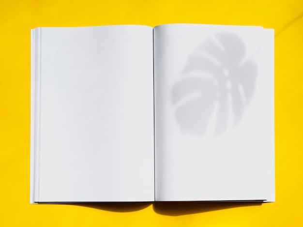 Download Free Photo Top View Mock Up Magazine With Yellow Background Yellowimages Mockups