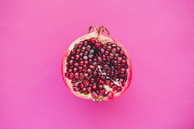 Top view of half pomegranate Free Photo
