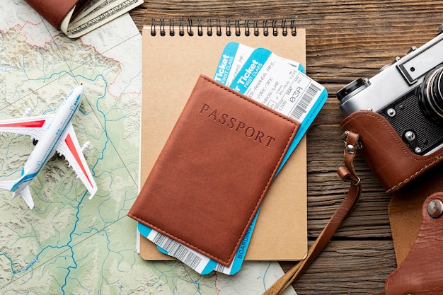 top view passport with flight tickets 23 2148315677 - Berapa Biaya Pembuatan Paspor? Inilah Rinciannya untuk Anda!