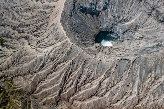 Top view of a volcano crater Photo | Free Download