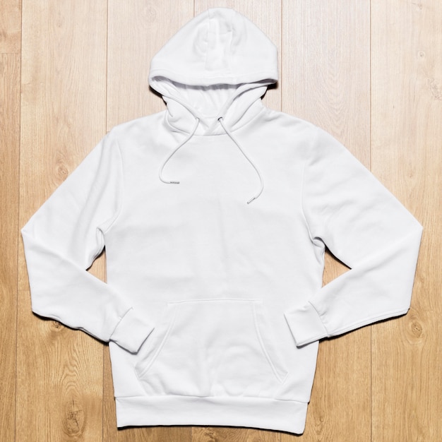 Download Free Photo | Top view white hoodie