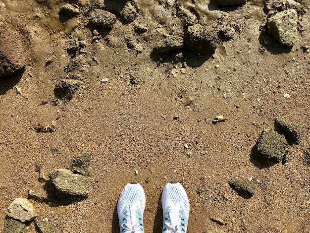 white beach shoes