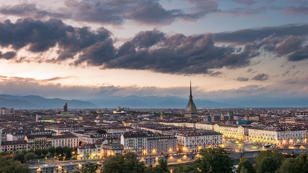 Premium Photo Torino Cityscape Italia Skyline Panoramic View Of