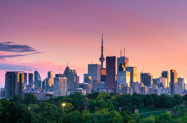 Premium Photo | Toronto city skyline at night, ontario, canada