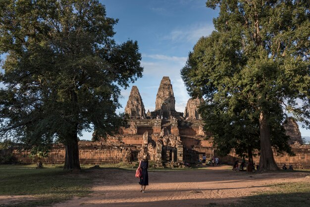 Premium Photo | Tourists at pre rup temple, krong siem reap, siem reap ...