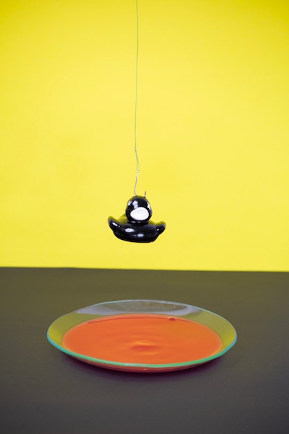 Free Photo | Toy duck over artificial blood