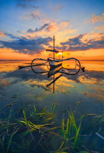 Premium Photo Traditional Balinese Jukung Fishing Boats On Sanur