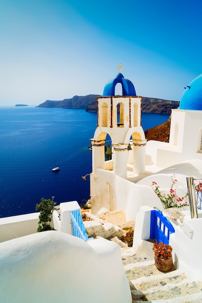 Premium Photo | Traditional greek village oia of santorini, with stairs ...