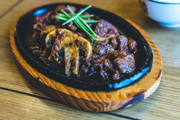 Traditional korean bulgogi barbecue beef meat Free Photo
