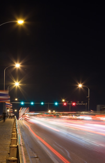 Premium Photo | Traffic lights of cars