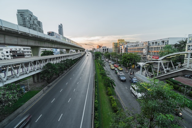 Premium Photo | Transportation railroad station with traffic jam and ...