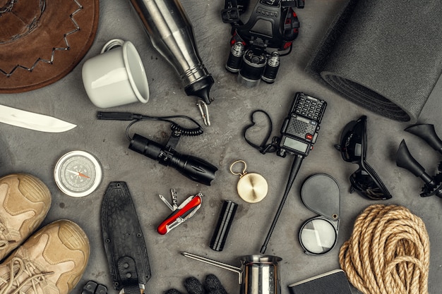 tools and equipment in hiking