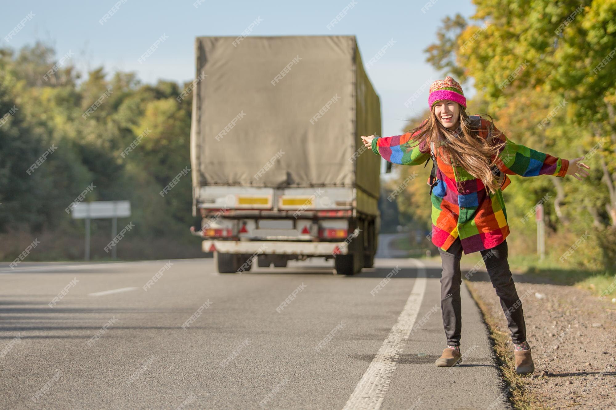 traveller on road